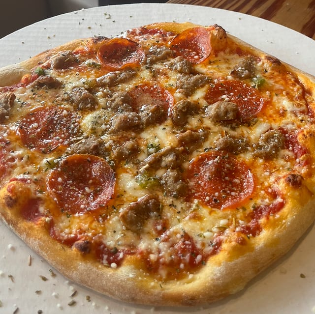 Sausage & Pep Pizza.