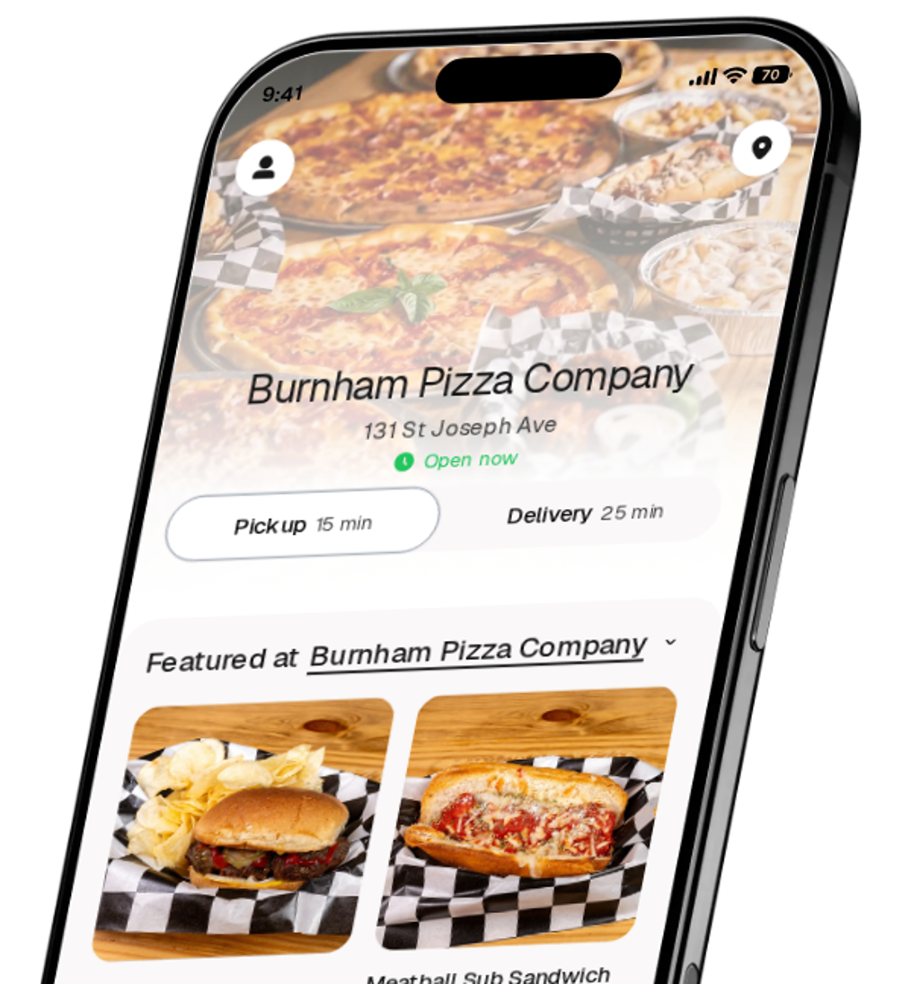 Burnham Pizza Company app preview