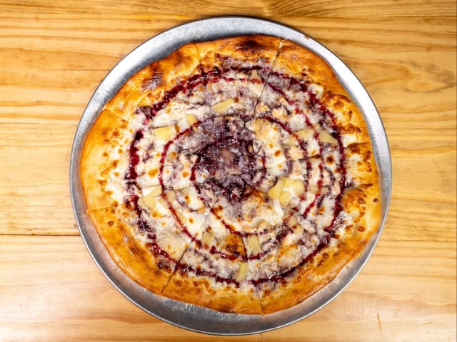 Blueberry Pineapple Chick Pizza.
